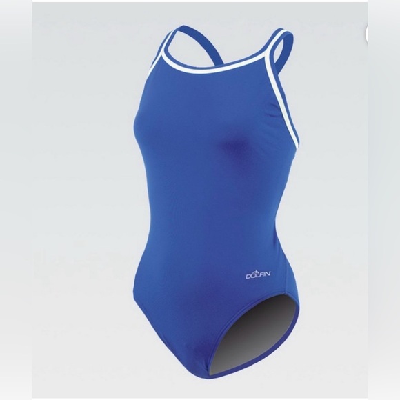 Dolfin Women's Royal Blue One Piece Swimsuit - Picture 4 of 12